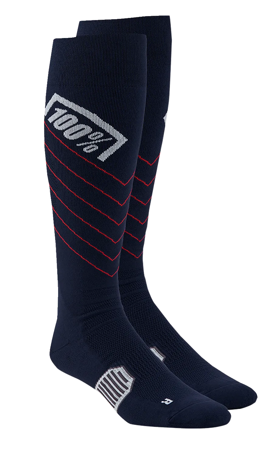 100% Hi-Side Performance Socks - Navy - Large/XL 20054-00004