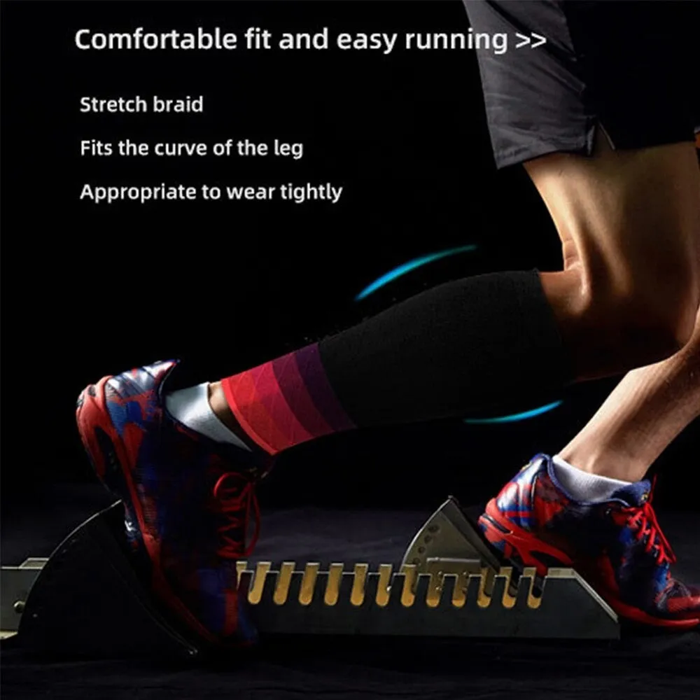 1pair Sports Calf Compression Leg Guard Sleeves for Cycling Running Basketball Football