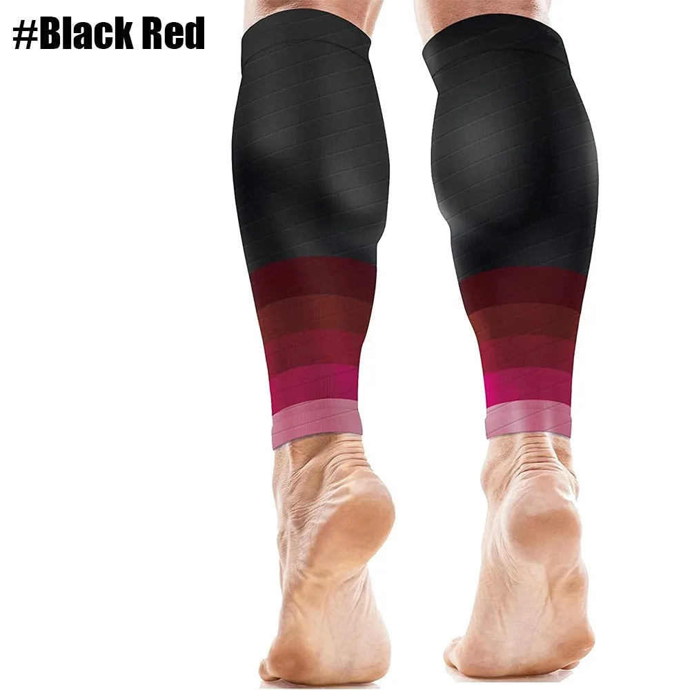 1pair Sports Calf Compression Leg Guard Sleeves for Cycling Running Basketball Football