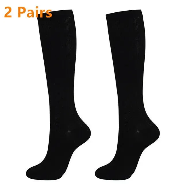 2 Pairs Compression Stockings Promote Blood Circulation Slimming and Comfort