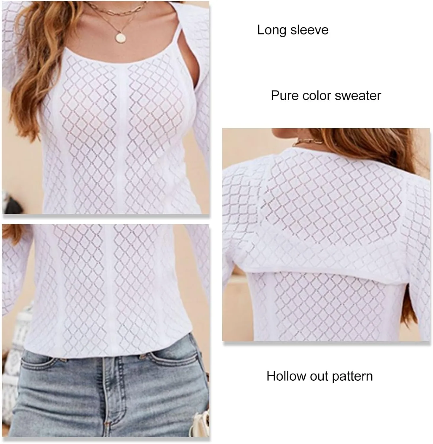 2 Piece Camisole Set, Breathable Mesh Tank Top Slim Fit Pure Color Set for Daily Wear