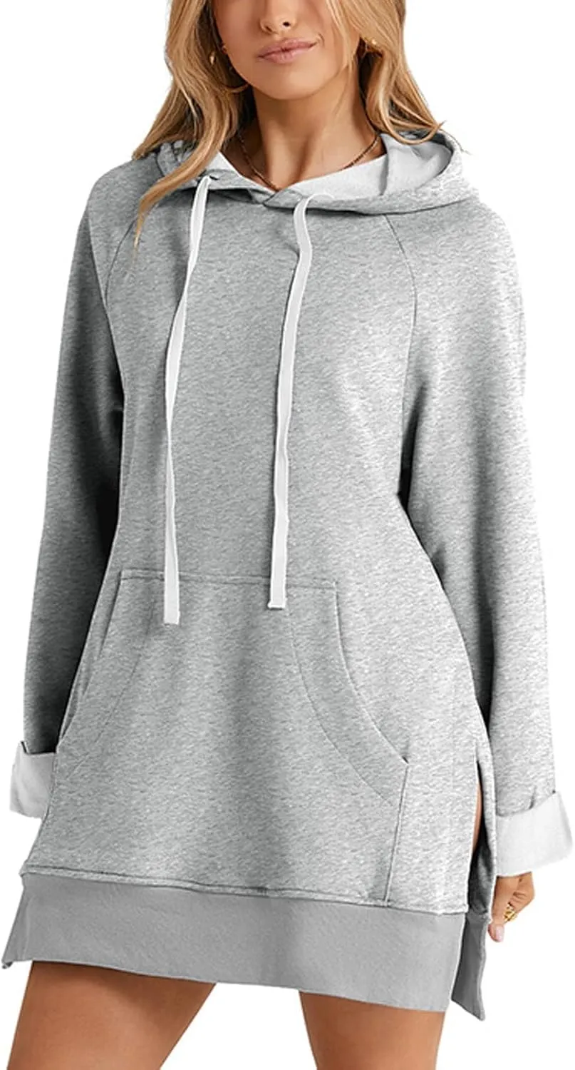 2024 New The Warmy Oversized Hoodie Dress, Giant Hoodies Long Sleeve Oversized Hoodie Dress with Pockets for Women