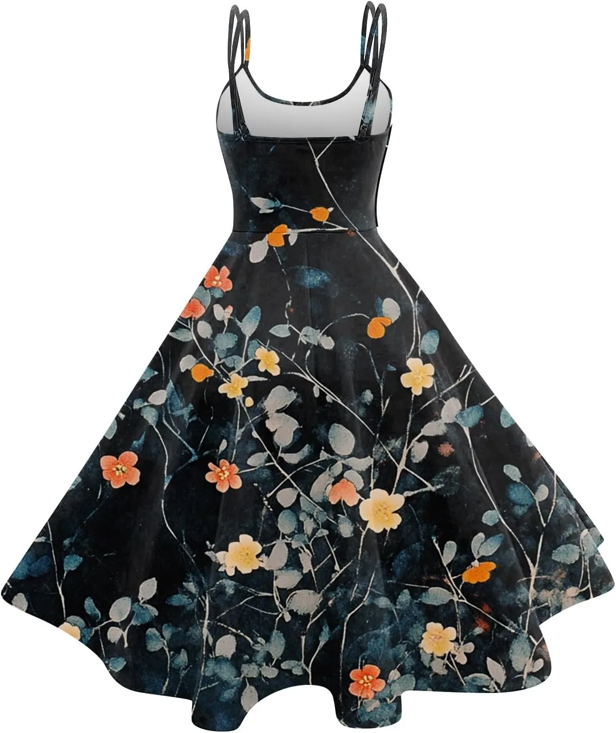 ADHOWBEW Spring Dresses for Women 2025 Trendy Round Neck Sexy Casual Vacation Flowy Plus Size Sleeveless Outfits