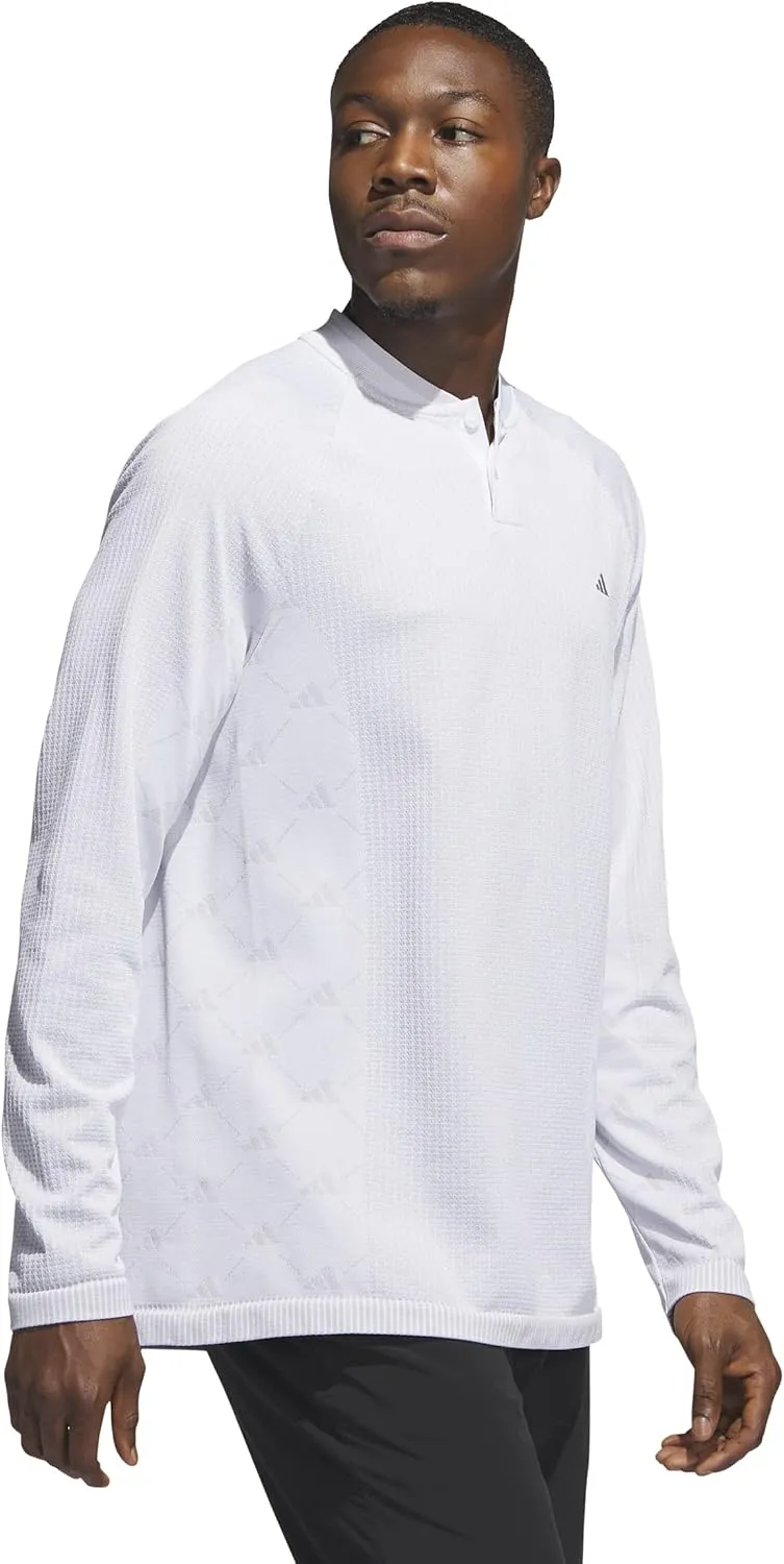 adidas Men's Ultimate365 Tour Primeknit Long Sleeve Golf Polo Shirt