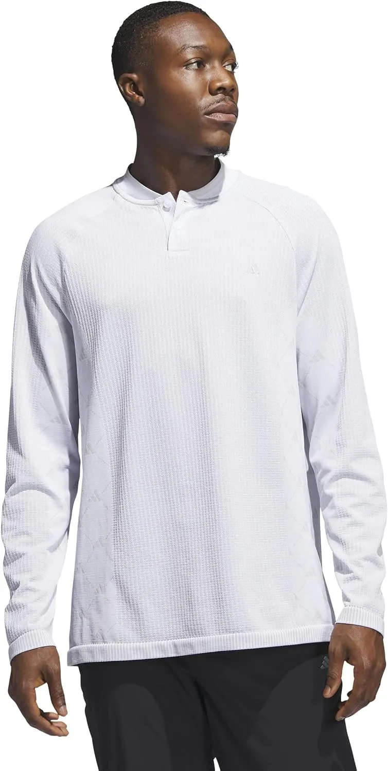 adidas Men's Ultimate365 Tour Primeknit Long Sleeve Golf Polo Shirt