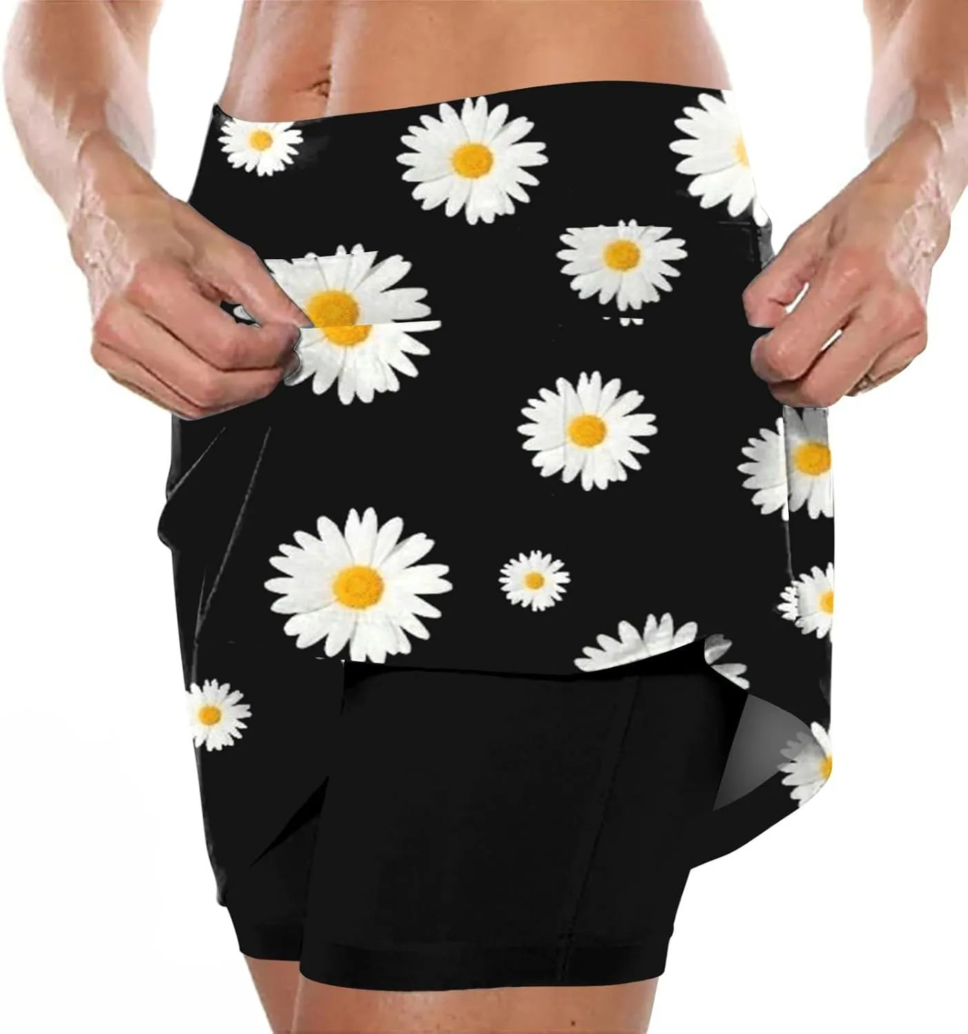 aihihe Skirts for Women 2024 Elegant Black Spandex Shorts for Women Plus Size Skorts for Women Dressy Casual Petite