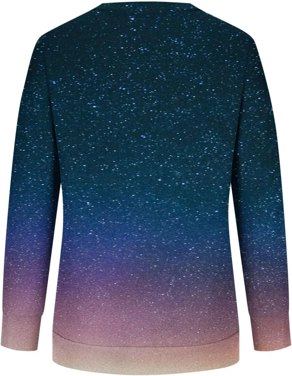 Akklian Women's Long Sleeve Crewneck Sweatshirts No Hood Loose Fit Oversized Ombre Tops Fall Lounge Trendy Pullover Sweaters