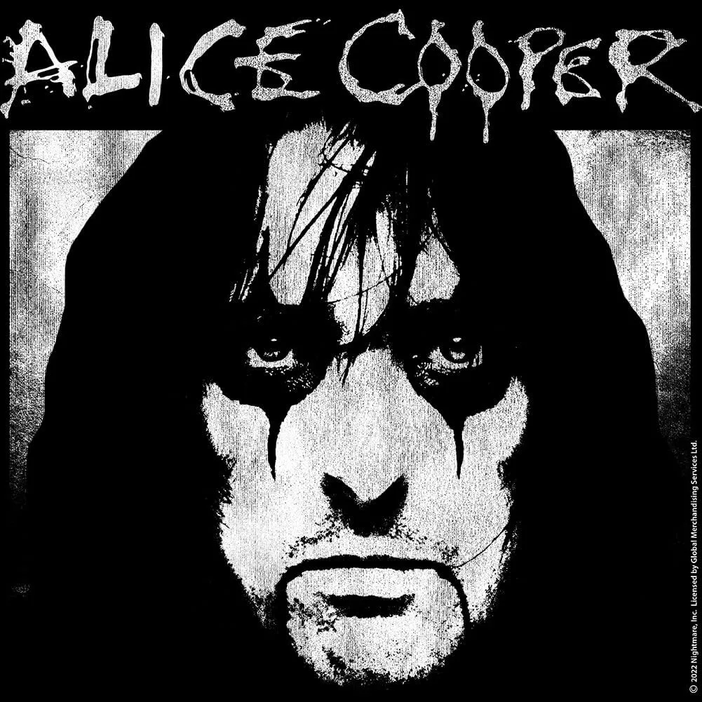 Alice Cooper T Shirt Face & Logo Ladies Sleeveless Rocker Tank Top Graphic Tee Womens Summer Tops