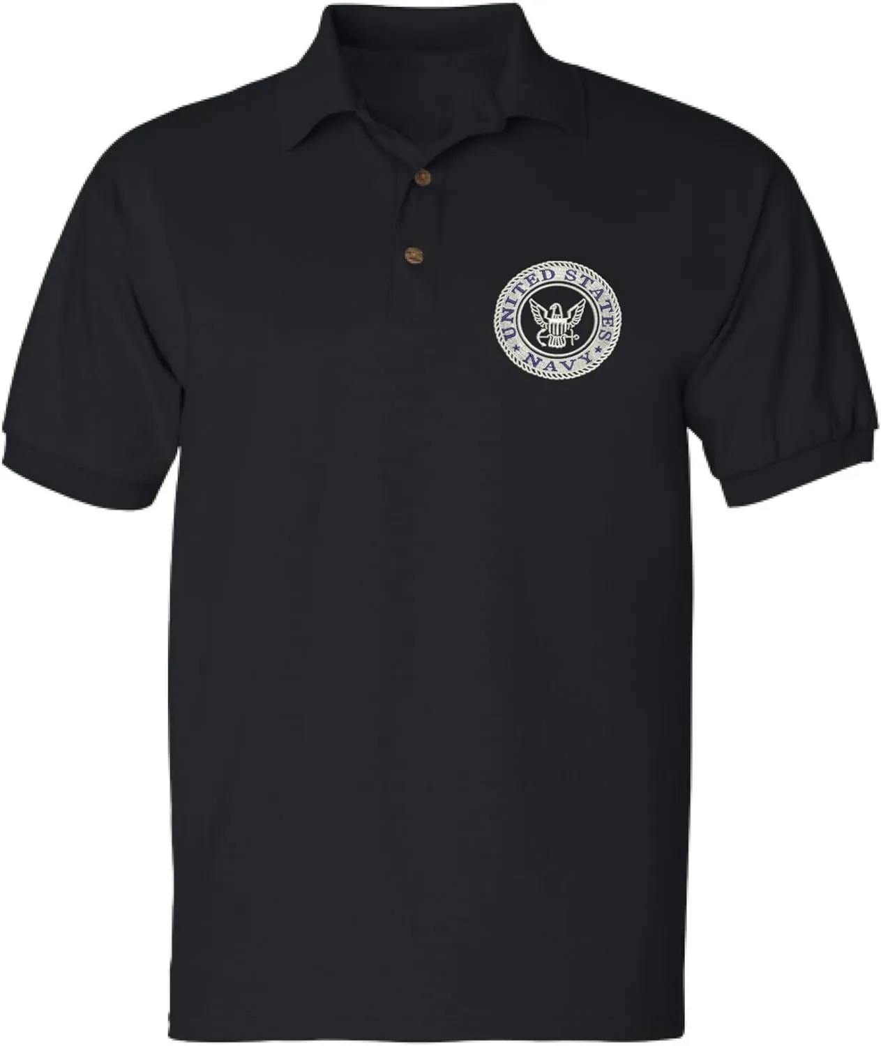ALLNTRENDS Men's Polo T Shirt US Navy Embroidered Army Top USA American Soldier