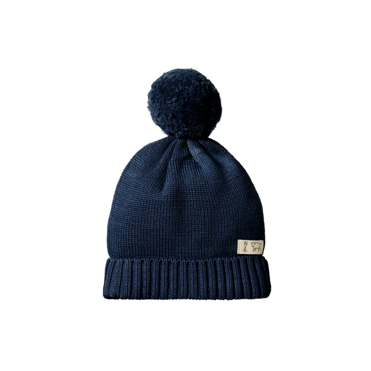 Alpine pom pom beanie - Navy