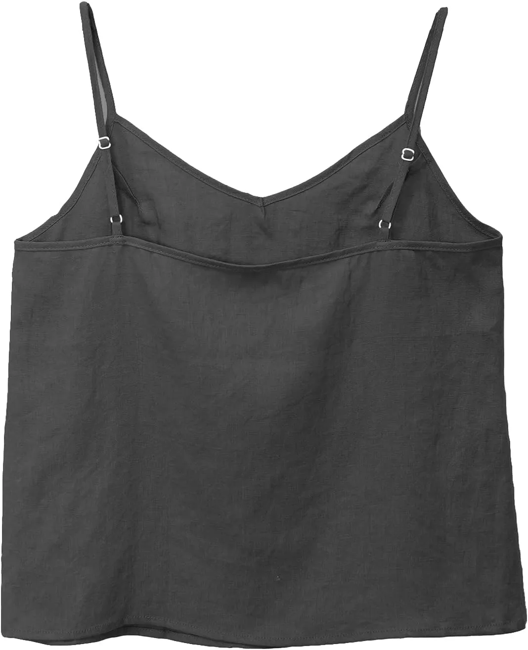 Amazhiyu Women's 100% Linen Camisole Tank Top V-Neck Loose Casual Cami Tops
