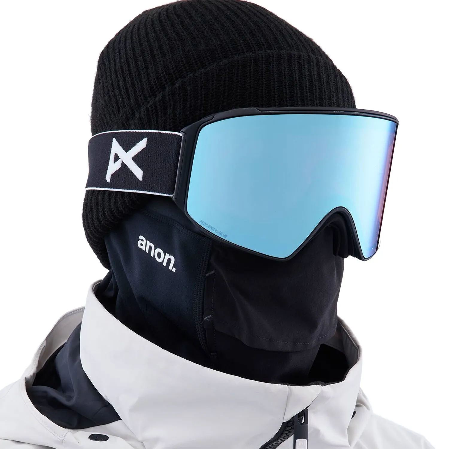 Anon M4 Cylindrical MFI Low Bridge Fit Goggles Black/Perceive Variable Blue   Perceive Cloudy Pink
