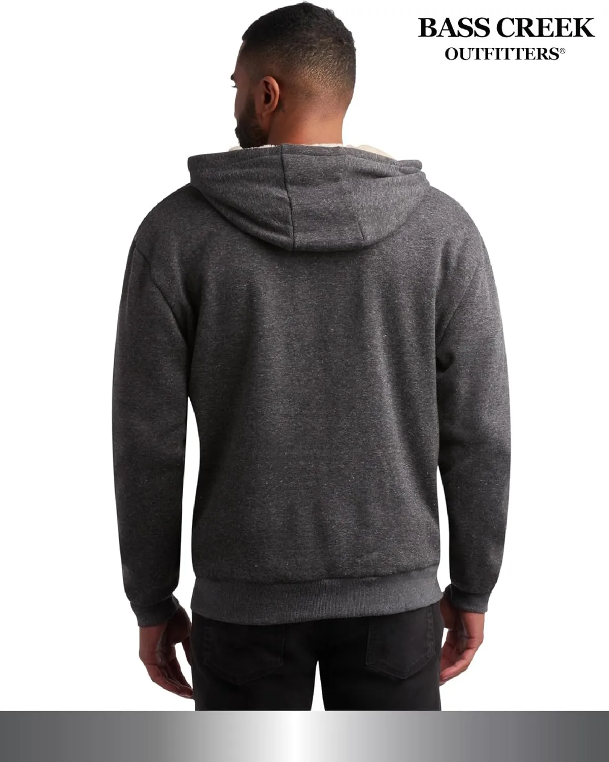 Bass Creek Outfitters Men's High Visibility Sweatshirt - Heavyweight Sherpa Lined Water Resistant Workwear Hoodie (M-XXL)