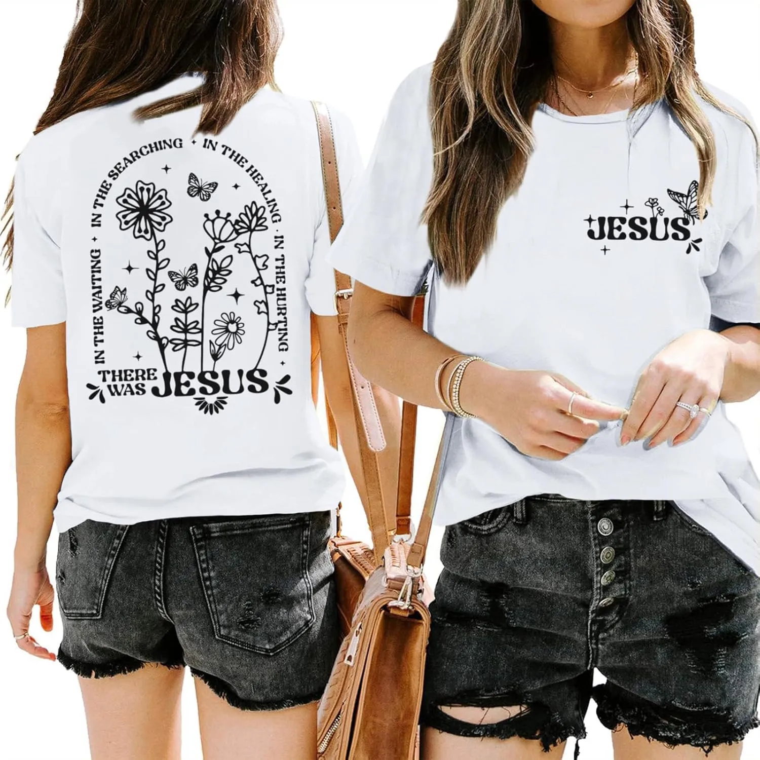 BINTEHGS Christian Jesus Shirts for Women Religious Faith Boho Graphic Tees God Inspirational Bible Verse Tshirts Clothing