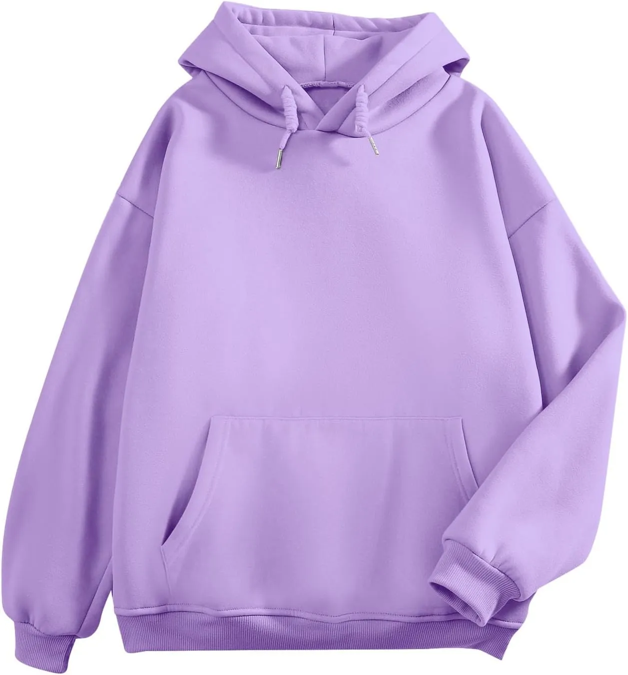 Bobeutou Oversized Hoodie for Women Trendy Hoodies Basic Solid Sweatshirts with Pocket Fleece Pullover Fashion Casual Tops