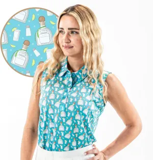 Bogey Bros Funny Golf Shirts for Women - Breathable Women's Golf Polo with No Sleeves - UPF 50, Moisture Wicking, and Tagless