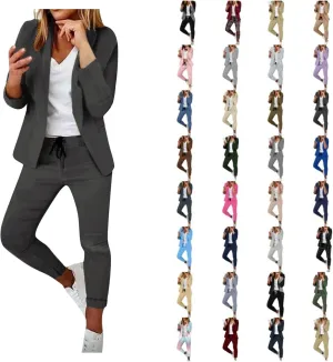 Business Casual Outfits for Women Plus Size Pants Suit Dressy Women's 2 Piece Formal Work Wear Office Dress Blazer