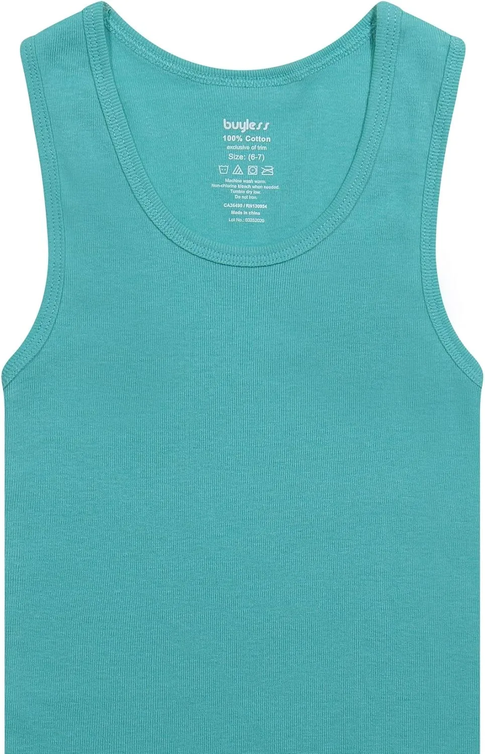 Buyless Fashion Boys Scoop Neck Tagless Undershirts Soft Cotton Tank Top (10 Pack)