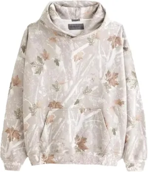 Camo Hoodie Womens Maple Leaf Printed Sweatshirt Oversized Trendy Causal Long Sleeve Fleece Camouflage Hoodie