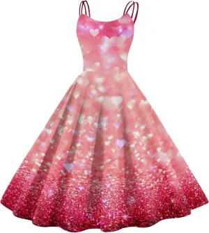 Christmas Dresses for Women Plus Size Vintage Polka Dot 1950s Rockabilly Dress Retro Evening Cocktail Swing Dress