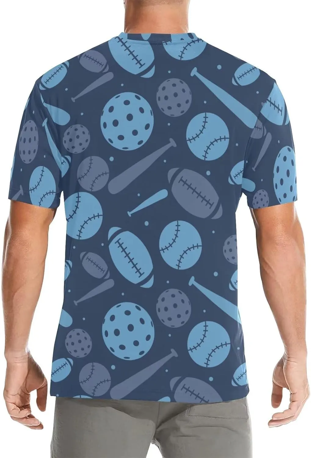 Crew Neck T-Shirts for Men Novelty Short Sleeve Casual Summer Tee Shirt for Gym Basketball Athletic Size S-3XL