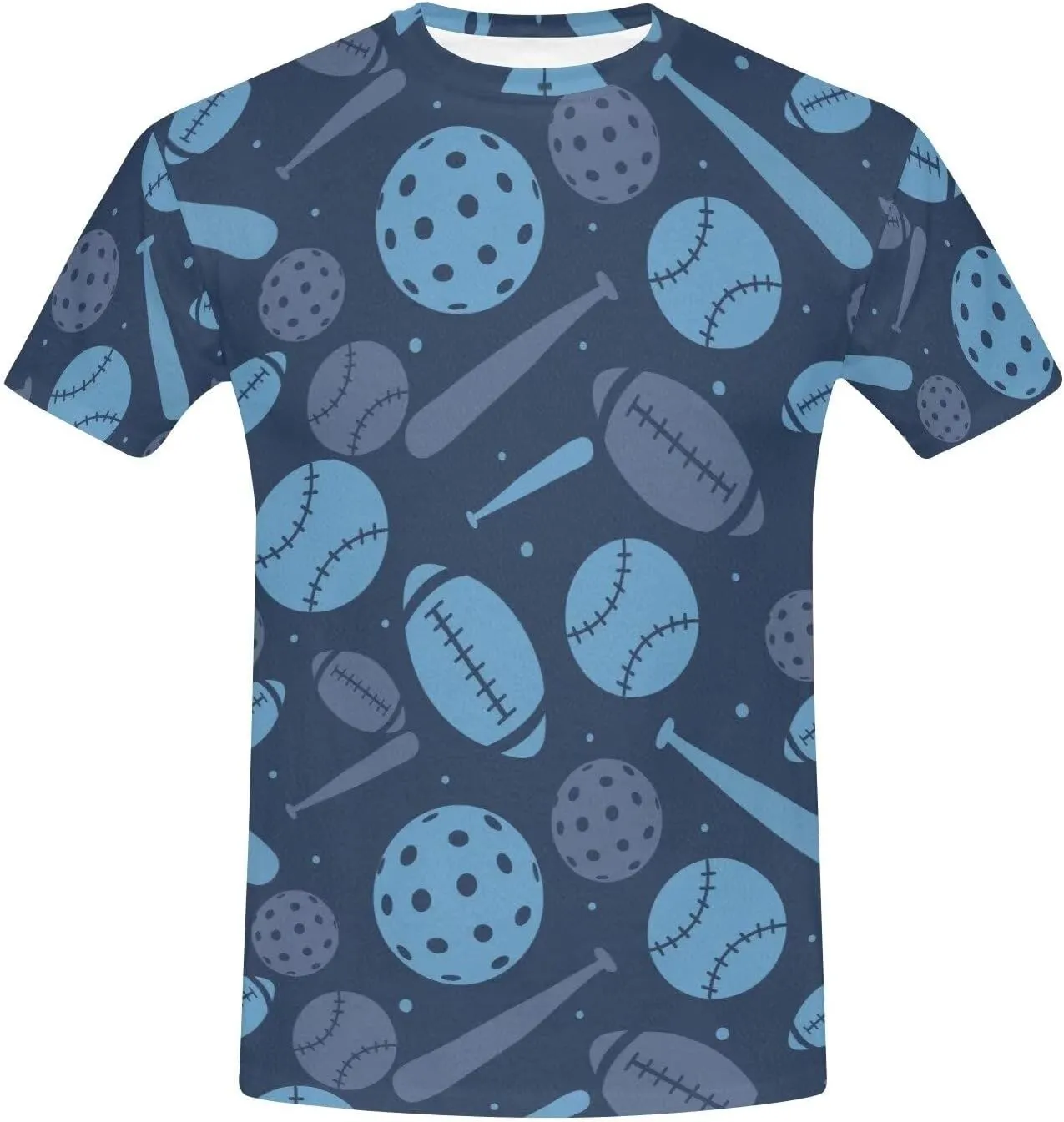 Crew Neck T-Shirts for Men Novelty Short Sleeve Casual Summer Tee Shirt for Gym Basketball Athletic Size S-3XL