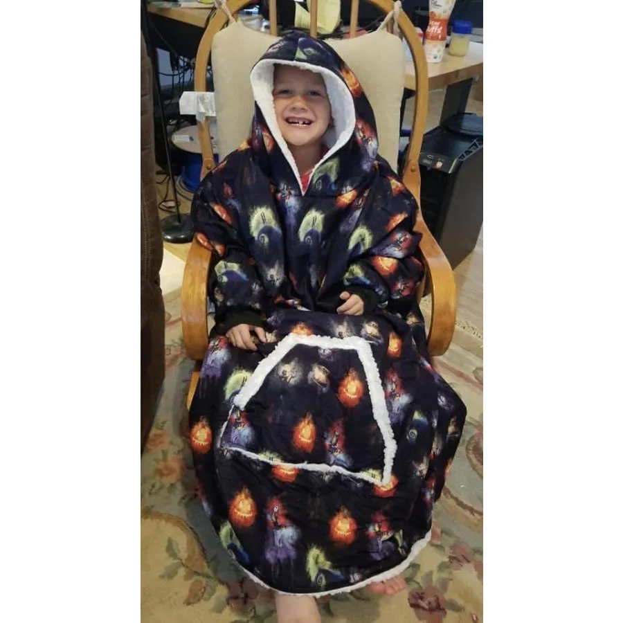 Custom Design Sherpa Blanket Hoodies