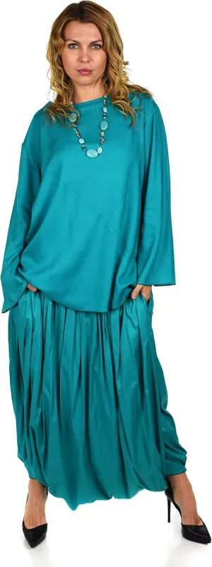 Dare2BStylish Women 2 Piece Dress Harem Pant Set Outfit with Full Sleeved Top