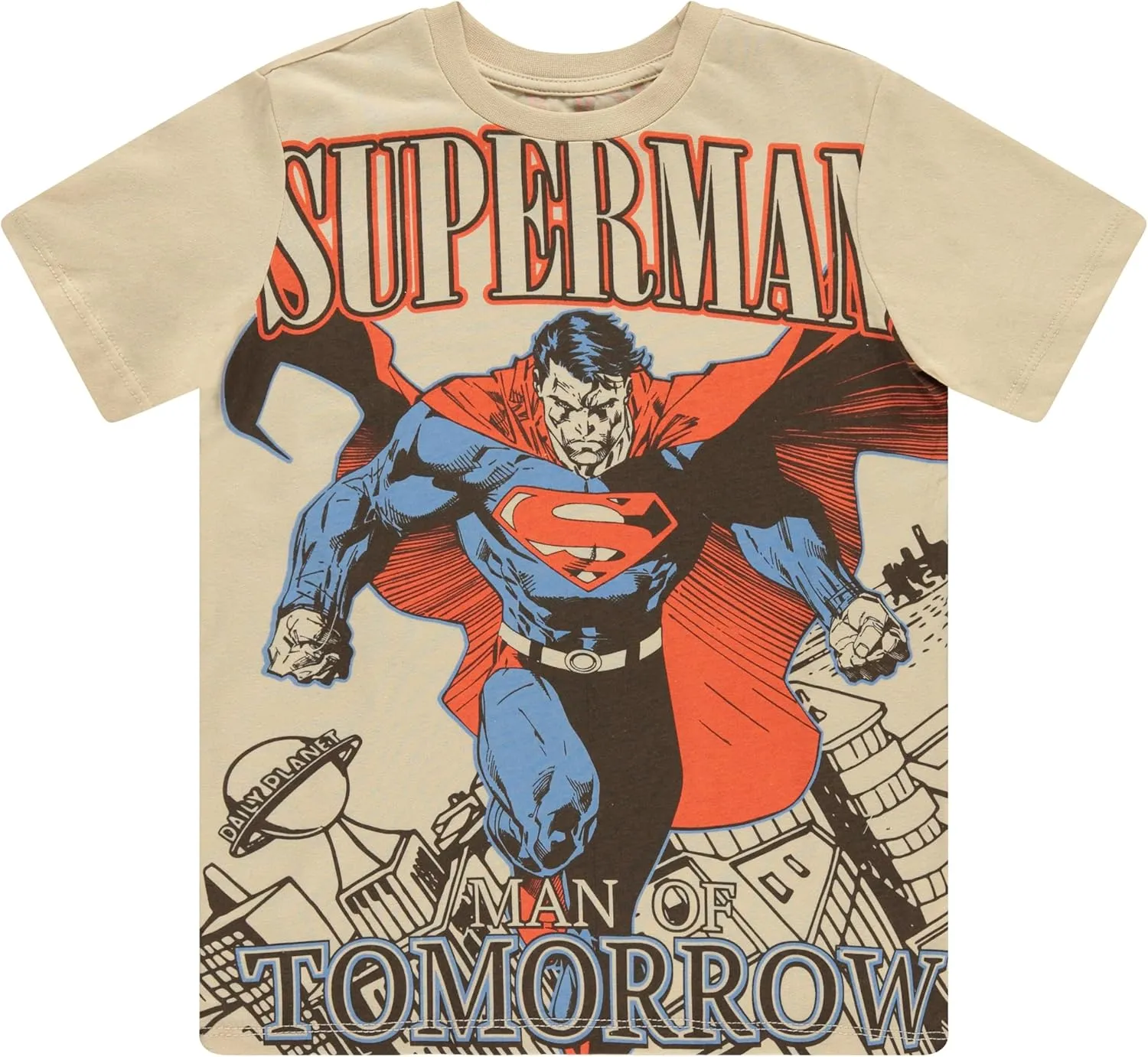 DC Comics Superman Fashion T-Shirt Little to Big Kid/Boys 4-20 Sizes