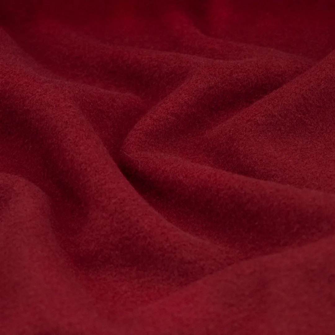 Deadstock Cashmere Wool Blend Coating - Cranberry