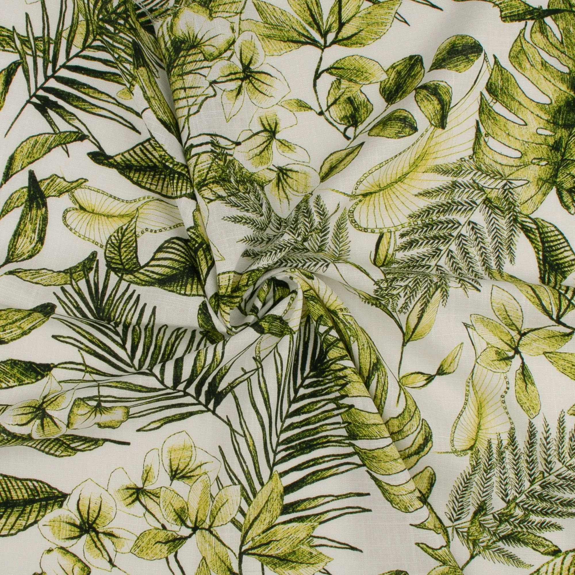Digital Printed Linen Look - SALMA - Moss