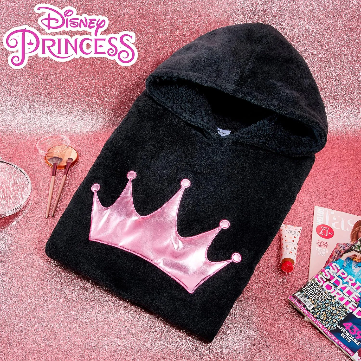Disney Women's Hoodies, Oversized Blanket Hoodie, Minnie and Mickey Gifts