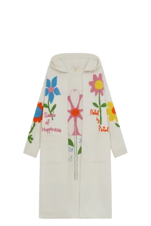 Embroidered Floral Long Cardigan