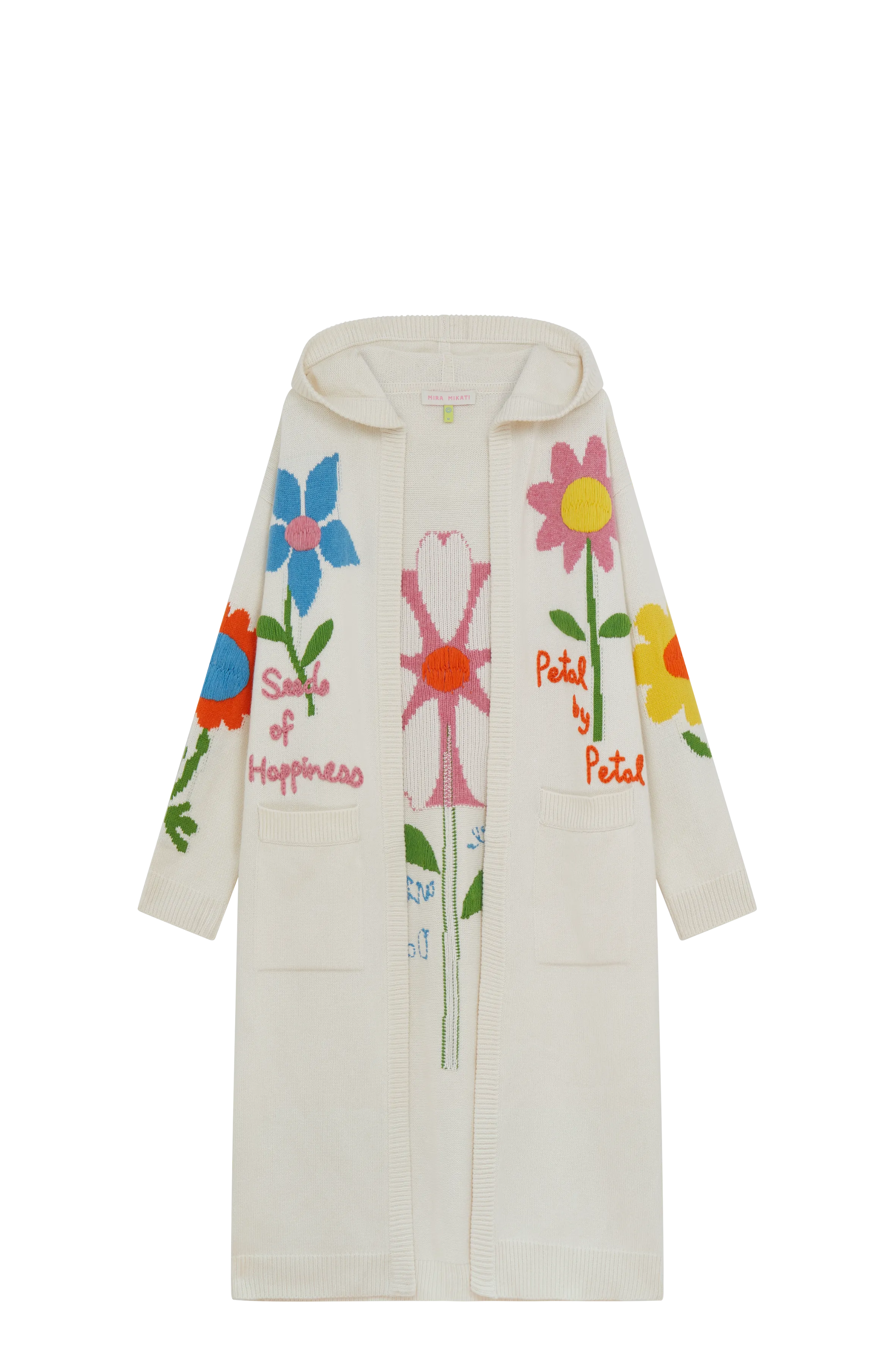 Embroidered Floral Long Cardigan