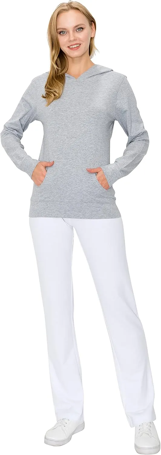 EttelLut Lightweight Comfy Cotton Casual Active Full Zip-up/Pullover Plain Hoodie Jacket