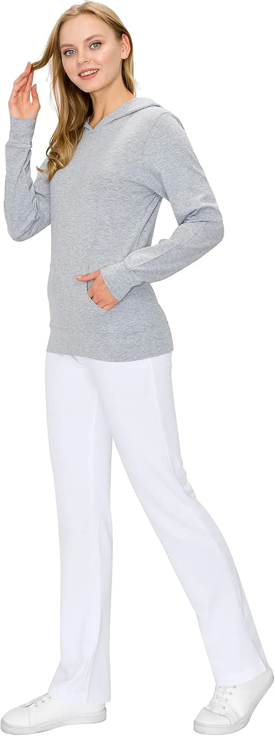 EttelLut Lightweight Comfy Cotton Casual Active Full Zip-up/Pullover Plain Hoodie Jacket