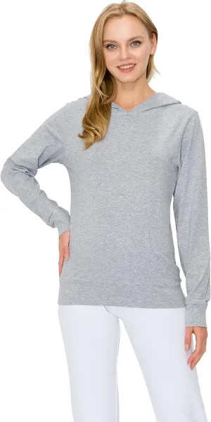 EttelLut Lightweight Comfy Cotton Casual Active Full Zip-up/Pullover Plain Hoodie Jacket