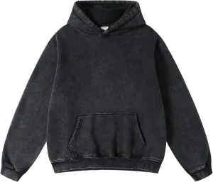 FAIABLE Mens Womens Acid Wash Hoodie Unisex Oversized Vintage Hoodie Heavyweight Terry Hoodies Sweatshirts for Women Men 2025