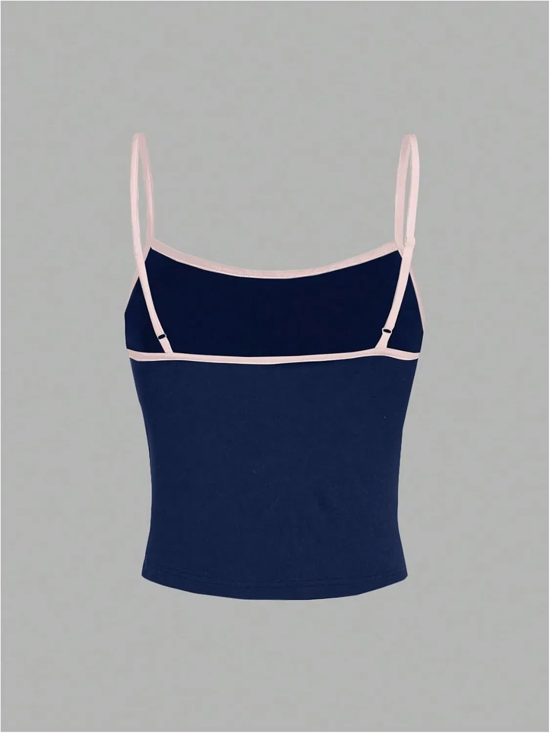 Floerns Women's Star Print Rib Knit Camisole Spaghetti Strap Y2k Crop Cami Top