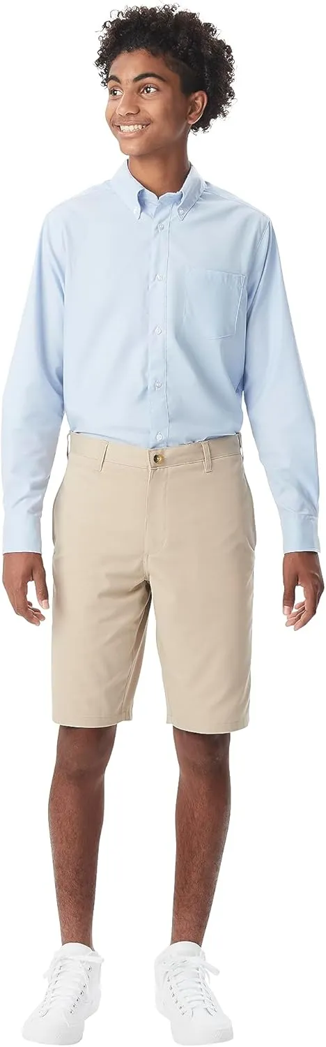 French Toast Boys' Young Mens Long Sleeve Oxford Shirt