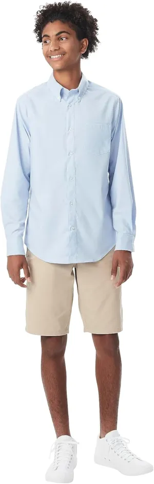 French Toast Boys' Young Mens Long Sleeve Oxford Shirt
