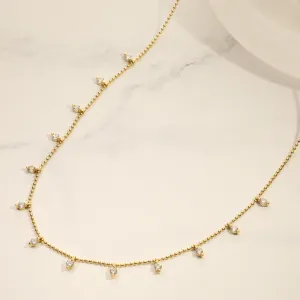 Gold-Filled Classic Stone Dot Necklace