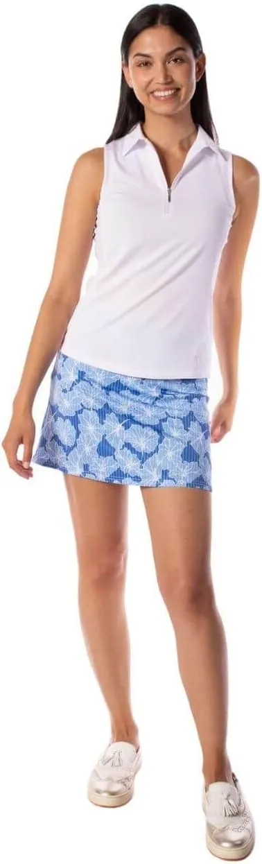 GOLFTINI Printed Pull-On Straight Skort 17.5"
