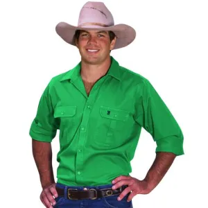 Green Full Button - Mid Weight