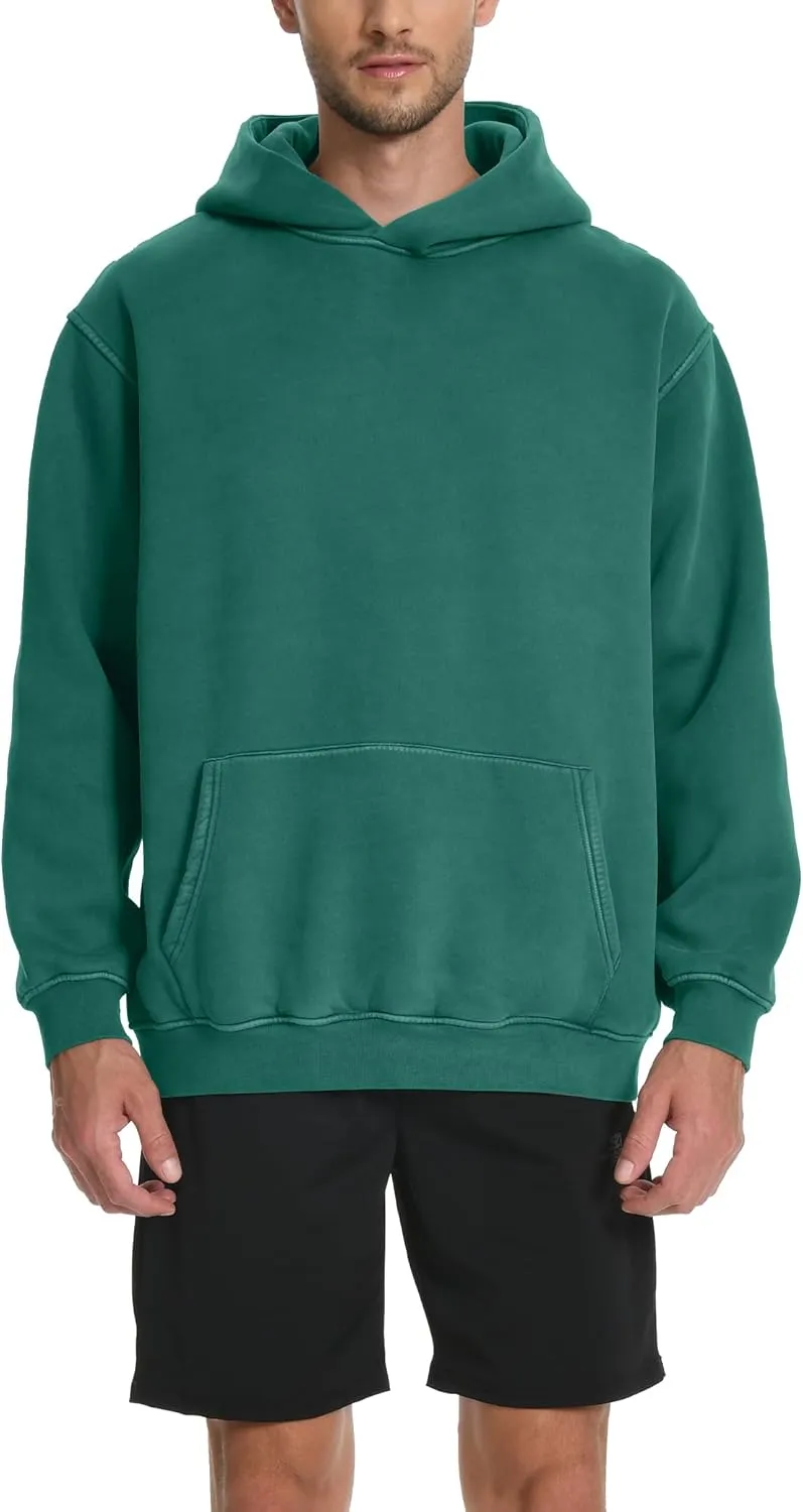 Hatant Hoodies for Men Heavyweight Fleece Sweatshirts Mens Acid Wash Athletic Hoodie Oversized Matching Pullover for Couples