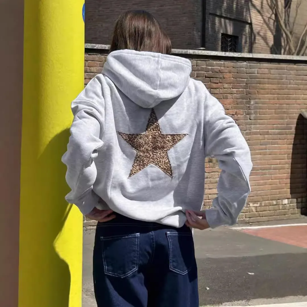 Hoodie Y2k Women Oversized Graphic Hoodies Grunge Sweatshirt Streetwear Vintage 2000s Pullover Hoodie