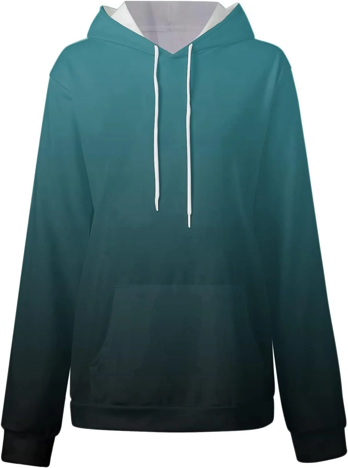 Hoodies for Women Long Sleeve Oversized Sweatshirts 2024 Trendy Drawstring Pullover with Pockets Preppy Fall Clothes