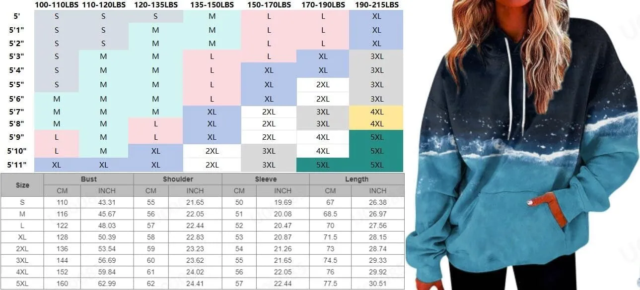 Hoodies for Women Long Sleeve Oversized Sweatshirts 2024 Trendy Drawstring Pullover with Pockets Preppy Fall Clothes