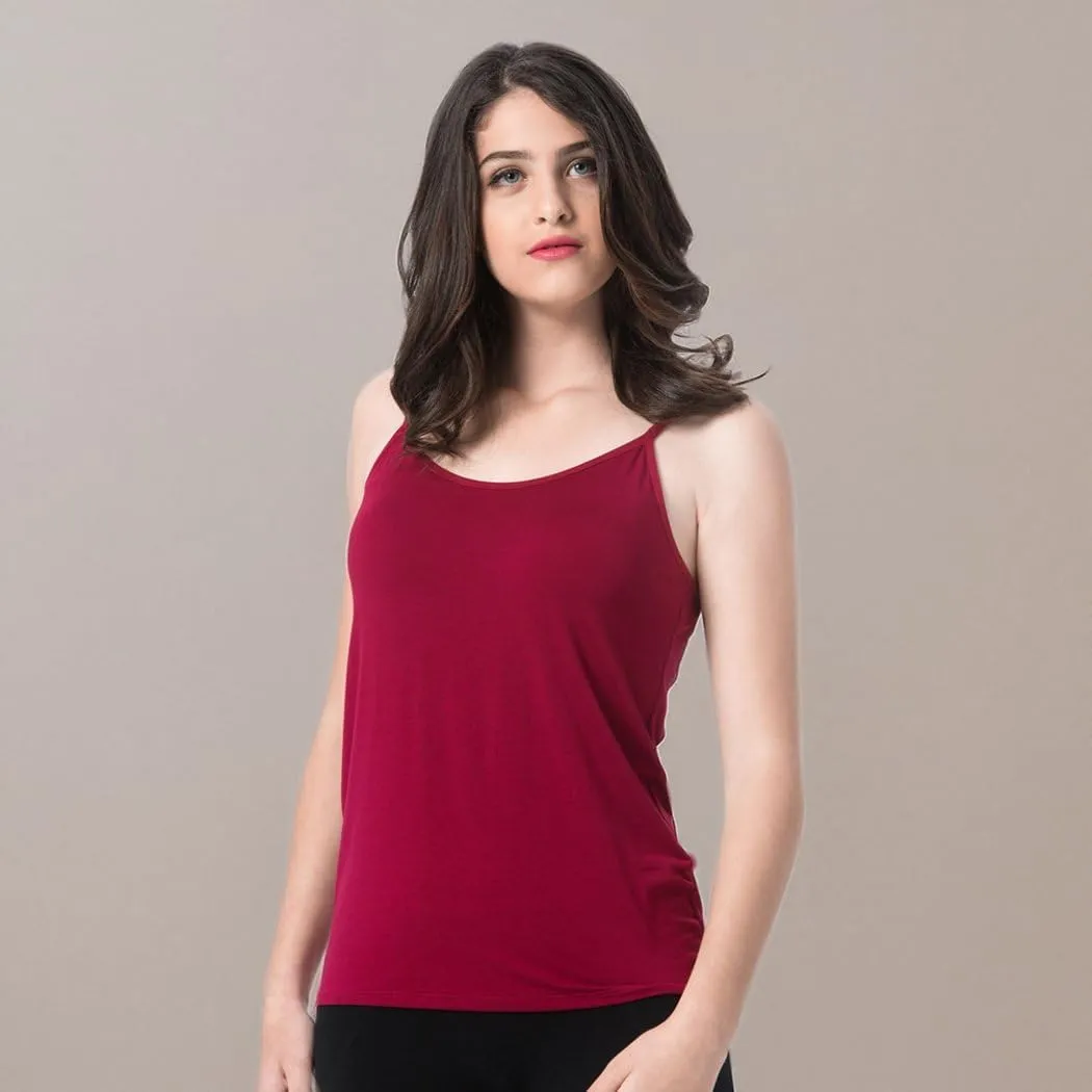 Ibeauti Womens Camisoles Tops with Built in Padded Bra Basic Breathable Tank Top