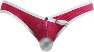 JEsilunmaMY Low Rise Briefs for Men Cross Waist Mesh Breathable Bikini Underwear See Through Bulge Pouch Panties Underpants